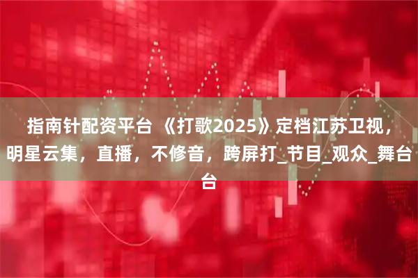 指南针配资平台 《打歌2025》定档江苏卫视，明星云集，直播，不修音，跨屏打_节目_观众_舞台